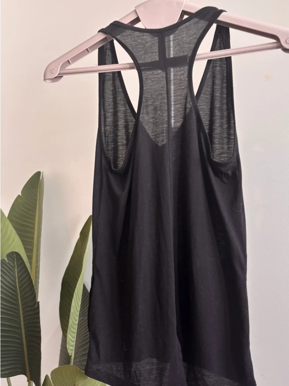 Black Racerback V-Neck Tank Top - Picture 5 of 5